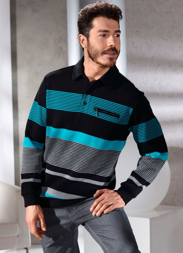 Poloshirt met korte knoopsluiting 