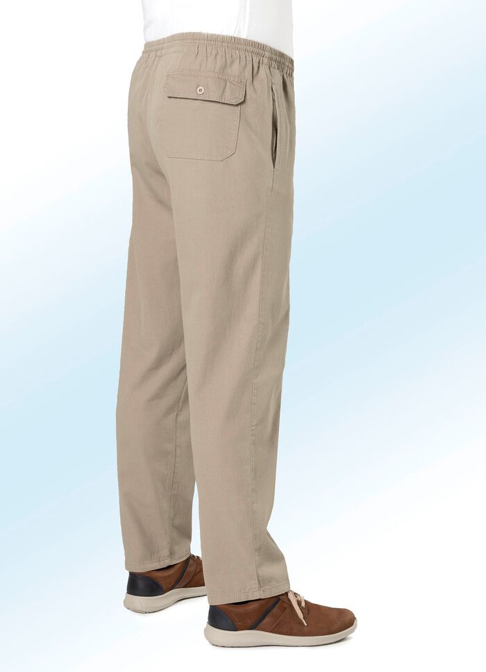 Pull-on jeans met elastische band en trekkoord in 4 kleuren 