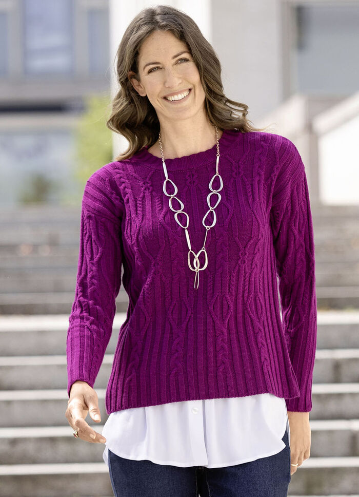 Trui van een structuurmix BESSEN