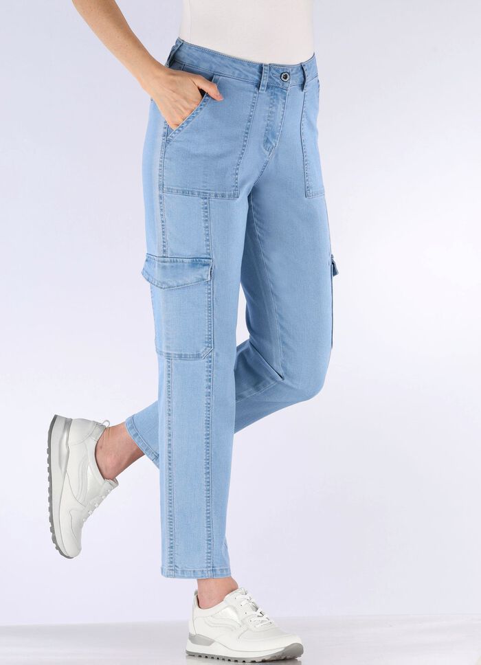 Enkellange cargojeans 