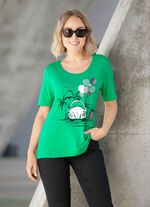 Shirt met flatlocknaad in 2 kleuren GROENTE