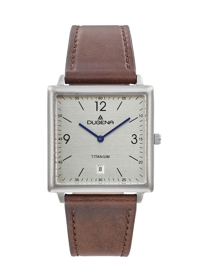 Dugena quartz herenhorloge met robuuste titanium kast 