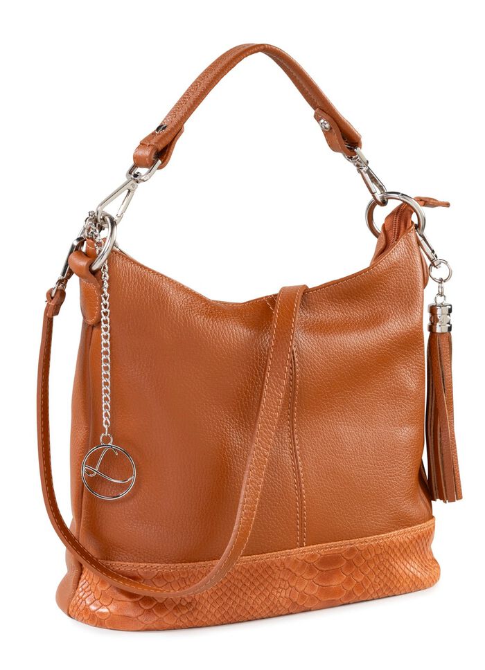 Laurina kalfslederen tas met reli&euml;fafwerking 