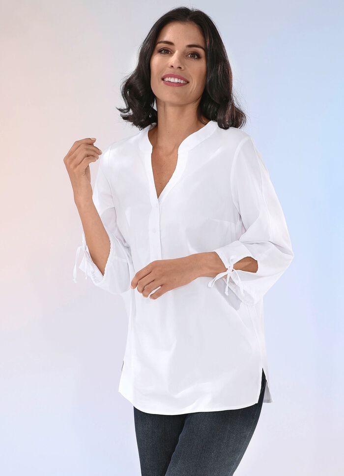 Tuniek met opstaande kraag 