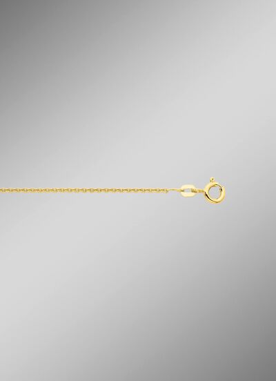 Prachtig speelse, vergulde ronde ankerketting van 925 zilver 