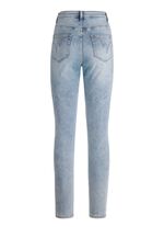 Jeans met strassversiering en glanzende bloemmotieven 