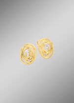 Gematteerde clipoorbellen met zirkonia 