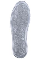 Gemini pantoffels van rundnappaleer met decoratieve oogjes WIT