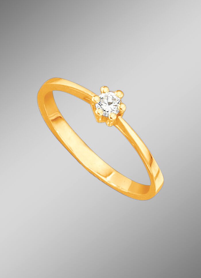 Damesring met loepzuivere briljant 