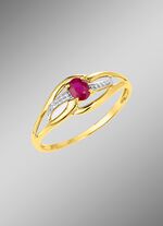 Damesring met robijn 