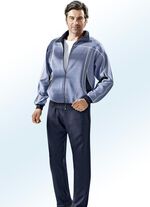 Vrijetijdspak met pijpen met rechte uiteinden LICHTBLAUW GEMÊLEERD-MARINE