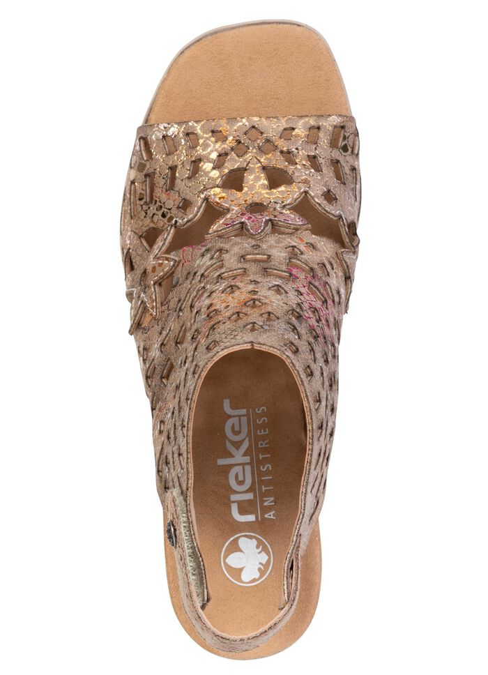 Rieker, trendy damessandalen, met klittenbandsluiting op de hiel 