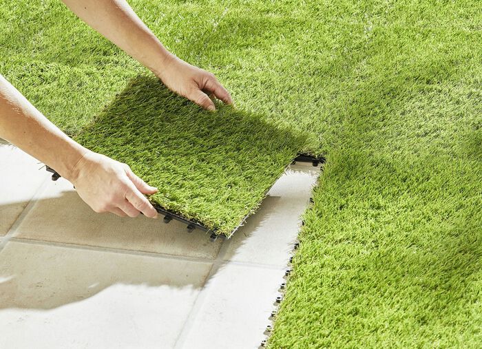 Polypropyleen gazontegels, set van 10 