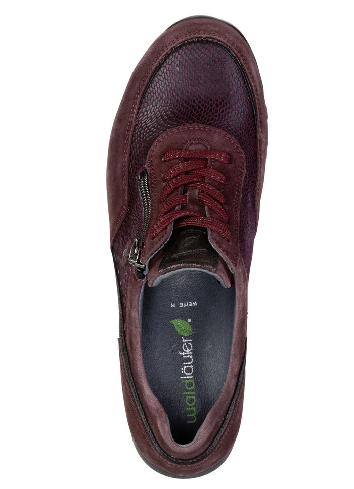 Waldläufer, comfortabele damessneakers, breedte H, met uitneembaar voetbed BORDEAUX