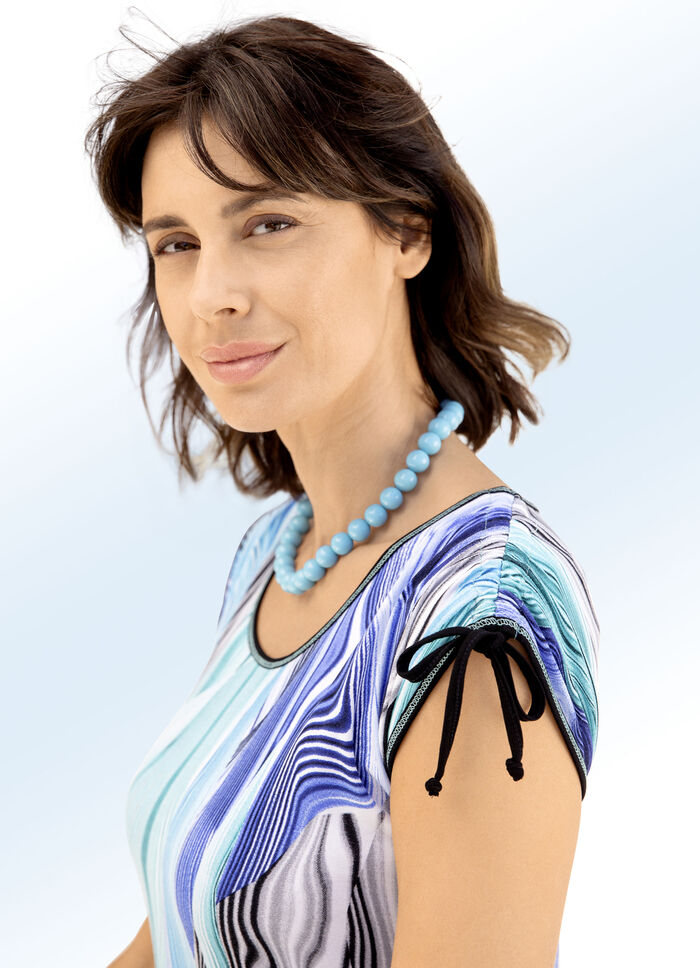 Shirt met flatlocknaden aan de ronde hals