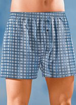 Set van vier boxershorts met gulp, bont geruit 