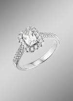 Elegante damesring met synthetische zirkonia 