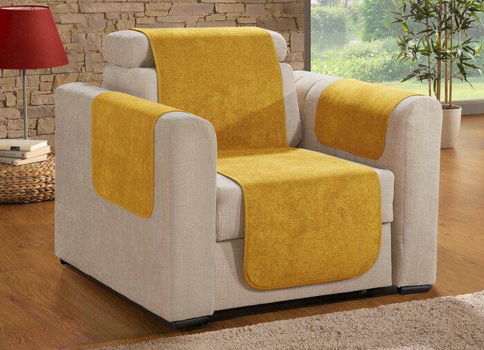 Fauteuil- en bankbeschermer met vlekbescherming en antislipcoating 