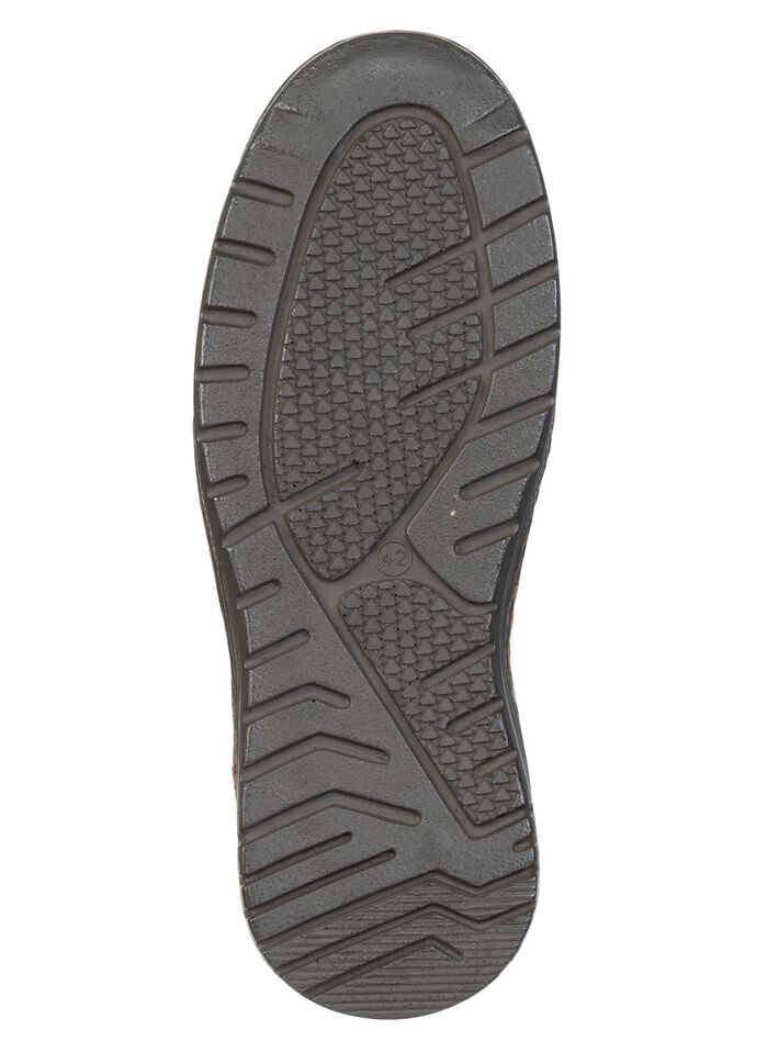 GINO GALANTE, comfortabele herenpantoffels, breedte H, met uitneembaar voetbed KASTANIE