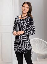 Uniek lang shirt met zijsplitten 