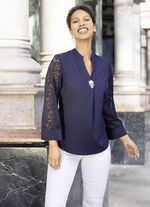 Tuniek met afneembare broche 