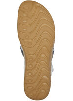 Gemini sandaal met bandjes van rundnappaleer WIT-BLAUW-ROOD