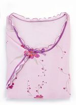 Nachthemd, korte mouwen met V-hals 