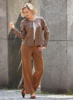 Kort jasje met trendy reptieldessin 