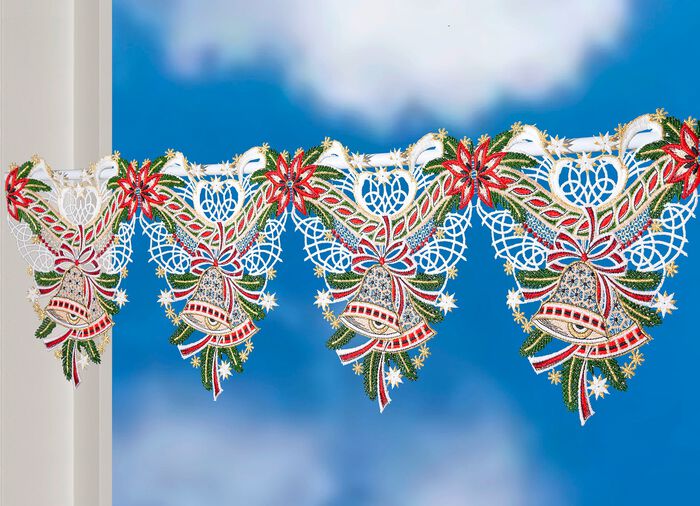 Paaldecoratie met kerstmotieven WIT