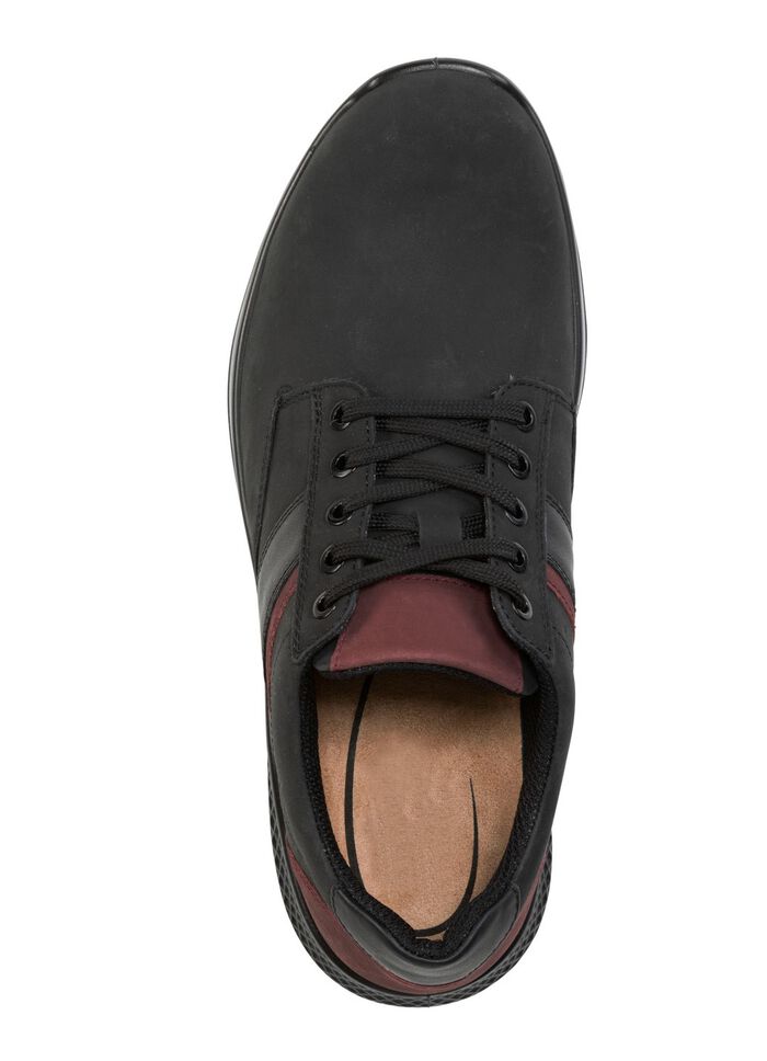 Veterschoen van rundnubuckleer met nappaleren accenten 