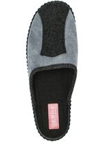 Slippers gemaakt van zacht velours materiaal ANTRACIET-GRIJS