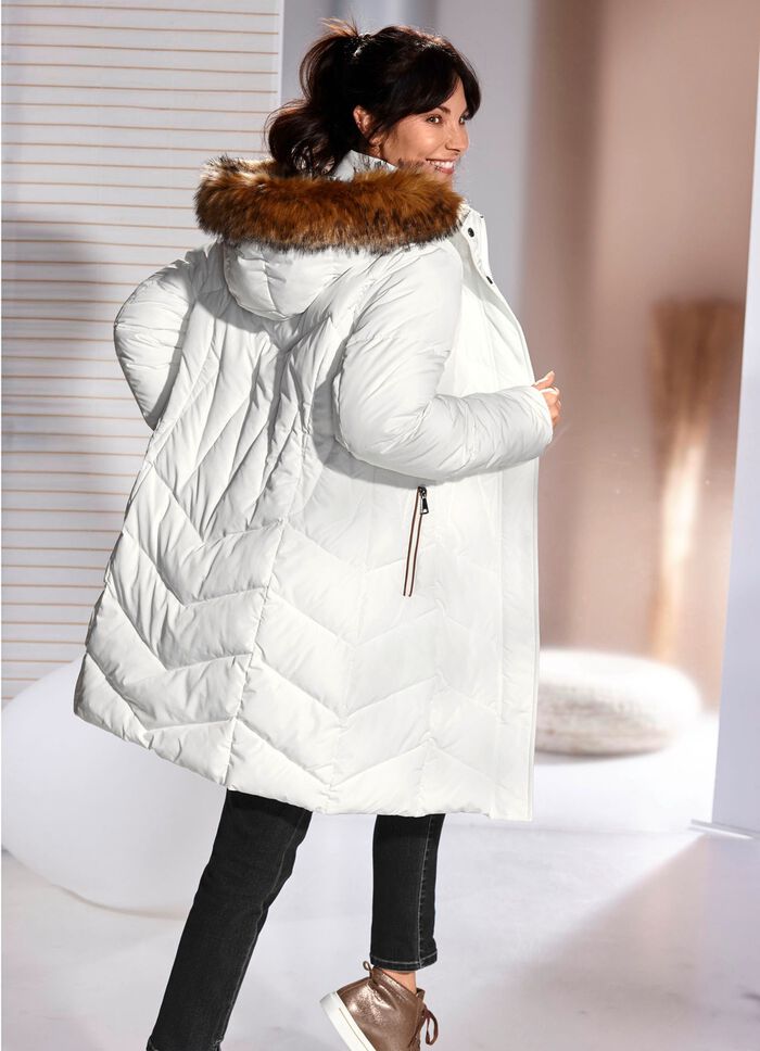 Korte jas met afneembare capuchon 