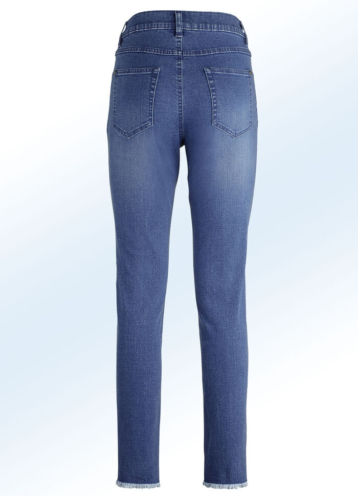 Enkellange jeans in 5-pocketmodel JEANSBLAUW