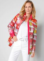 Gewatteerd jack met veelkleurige grafische print 