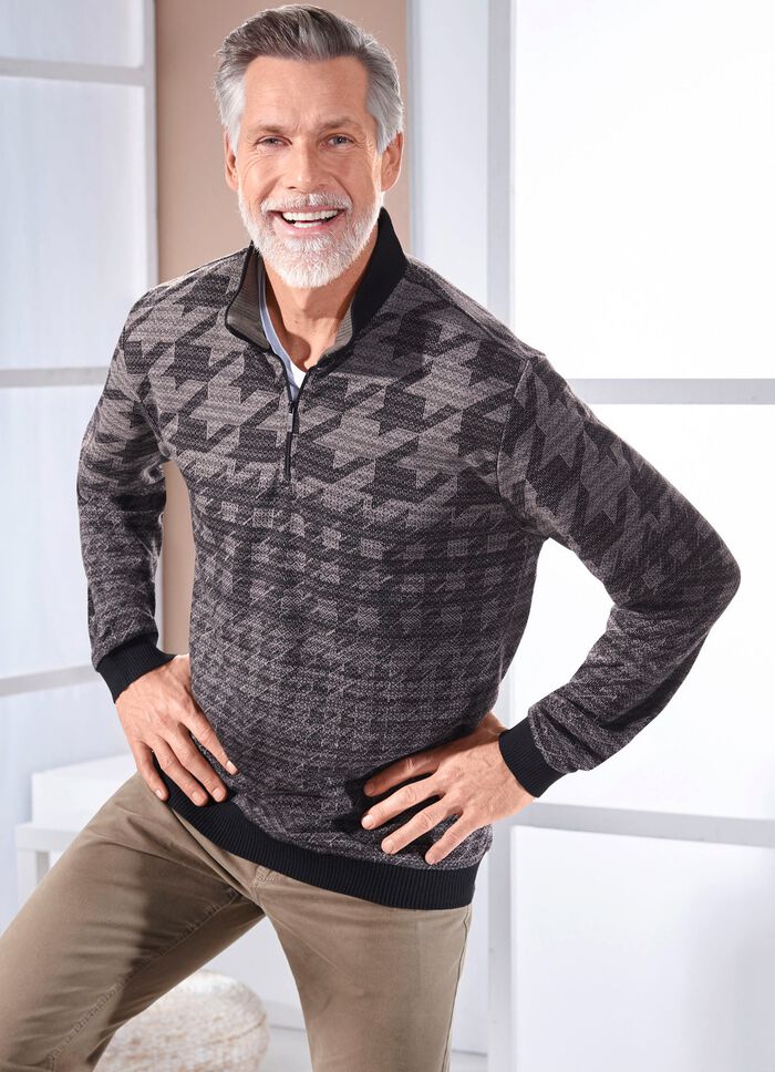 Troyer met gebreide kraag 