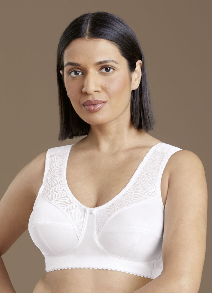 Anita reliëfbeha met kanten inzetstukken WIT