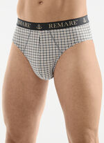 Verpakking van vijf slips met ruitjesmotief 