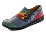 Gemini pantoffels met decoratieve knopen JEANS-MULTICOLOR