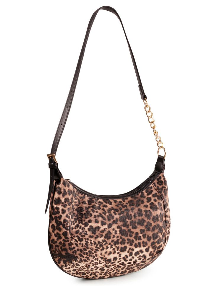 Tas, dames, met verstelbare schouderband met kettingdetail 