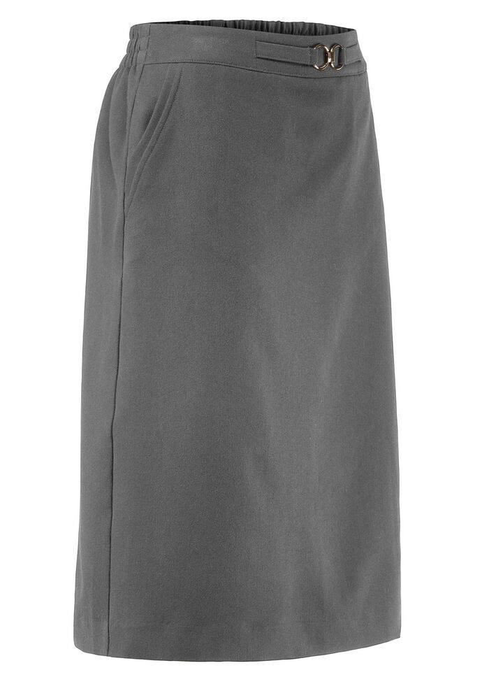 Rok in een slanke snit GRIJS GEMÊLEERD