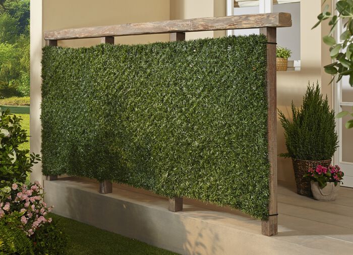 Praktisch privacyscherm van stevig kunststofgaas 