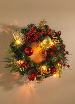 Verlichte dennenkrans 