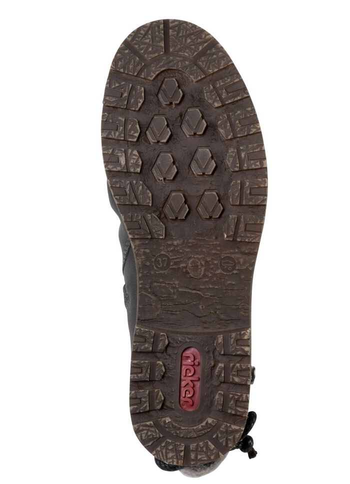 Rieker laarzen gemaakt van nubuck materiaal ANTRACIET-ZWART