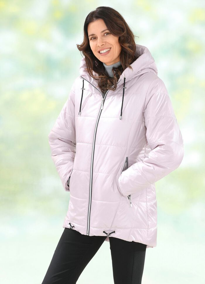 Jas met splitten in capuchon 