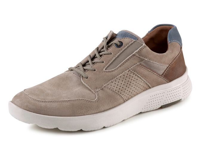 Waldl&auml;ufer veterschoen met decoratieve perforatie ZANDBRUINE JEANS