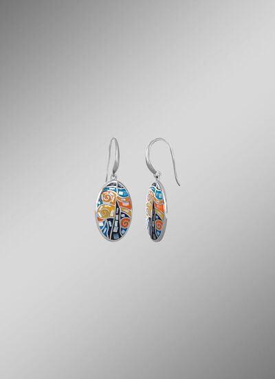 Oorbelhaakjes met moza&iuml;ekdesign 