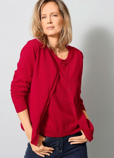 Vest met ronde halslijn 