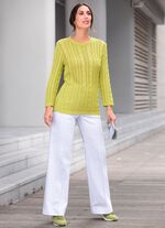 Trui met decoratieve structuurmix 