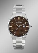 Dugena quartz herenhorloge met roestvrijstalen bandkast 