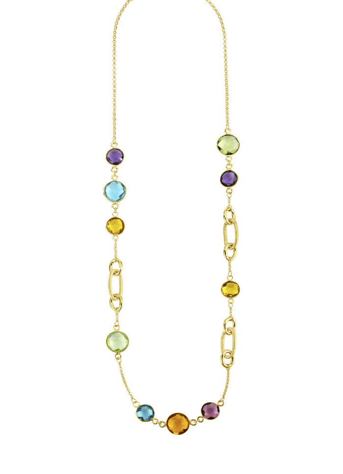 Kleurrijke elegantie: ketting met kwarts 